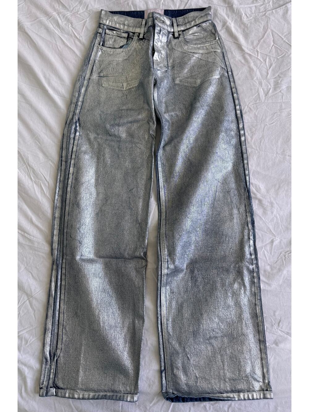 Revice Denim Silver Foil Jeans (Fly Silver Pant) 24 (XS/00)